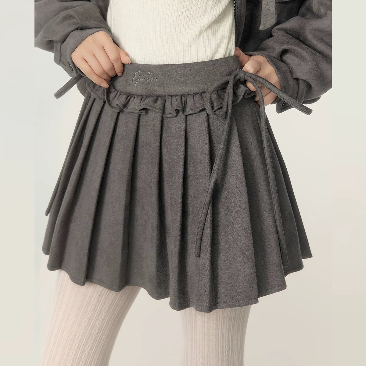 ファー襟付き セットアップ 2点セット