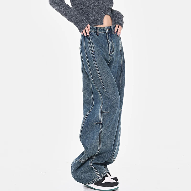 ロングカーブデニムパンツ