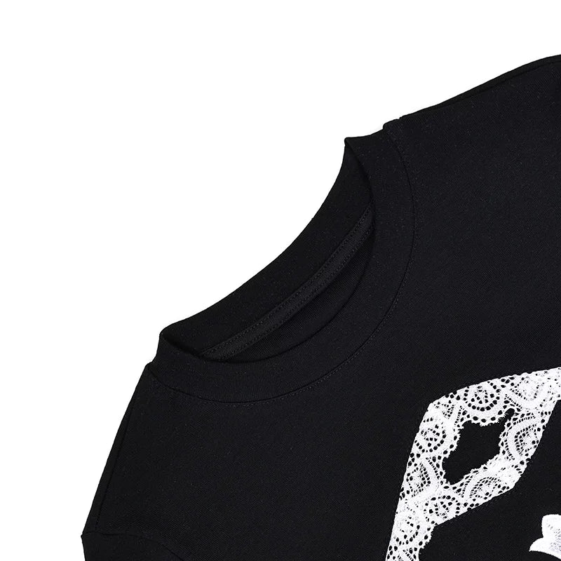 レース 透かし 長袖Tシャツ インナー