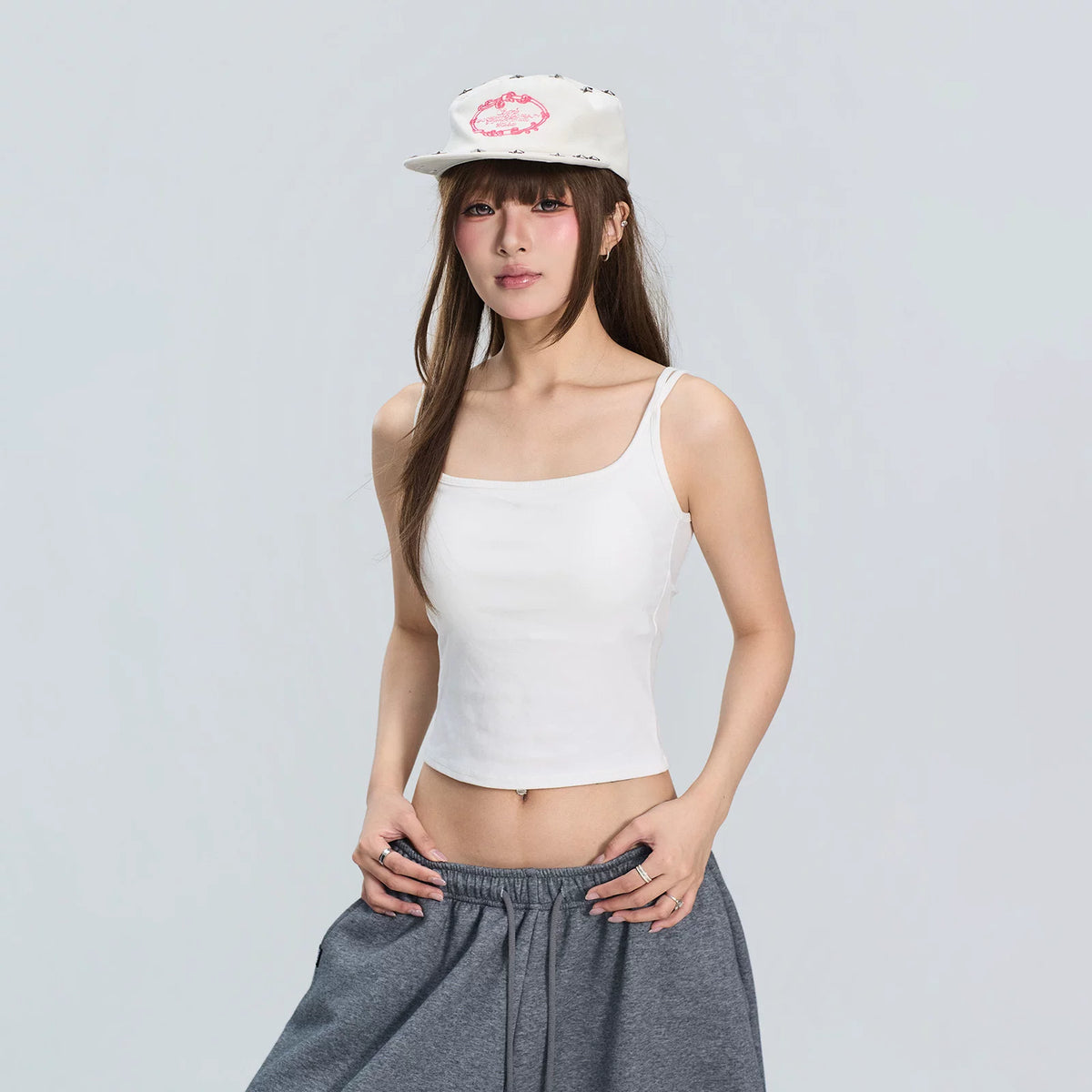 パッド付きバックオープンキャミソール