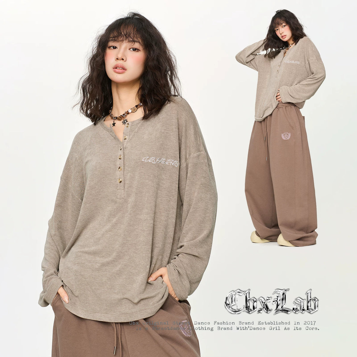 ゆったり 長袖カバーアップトップス