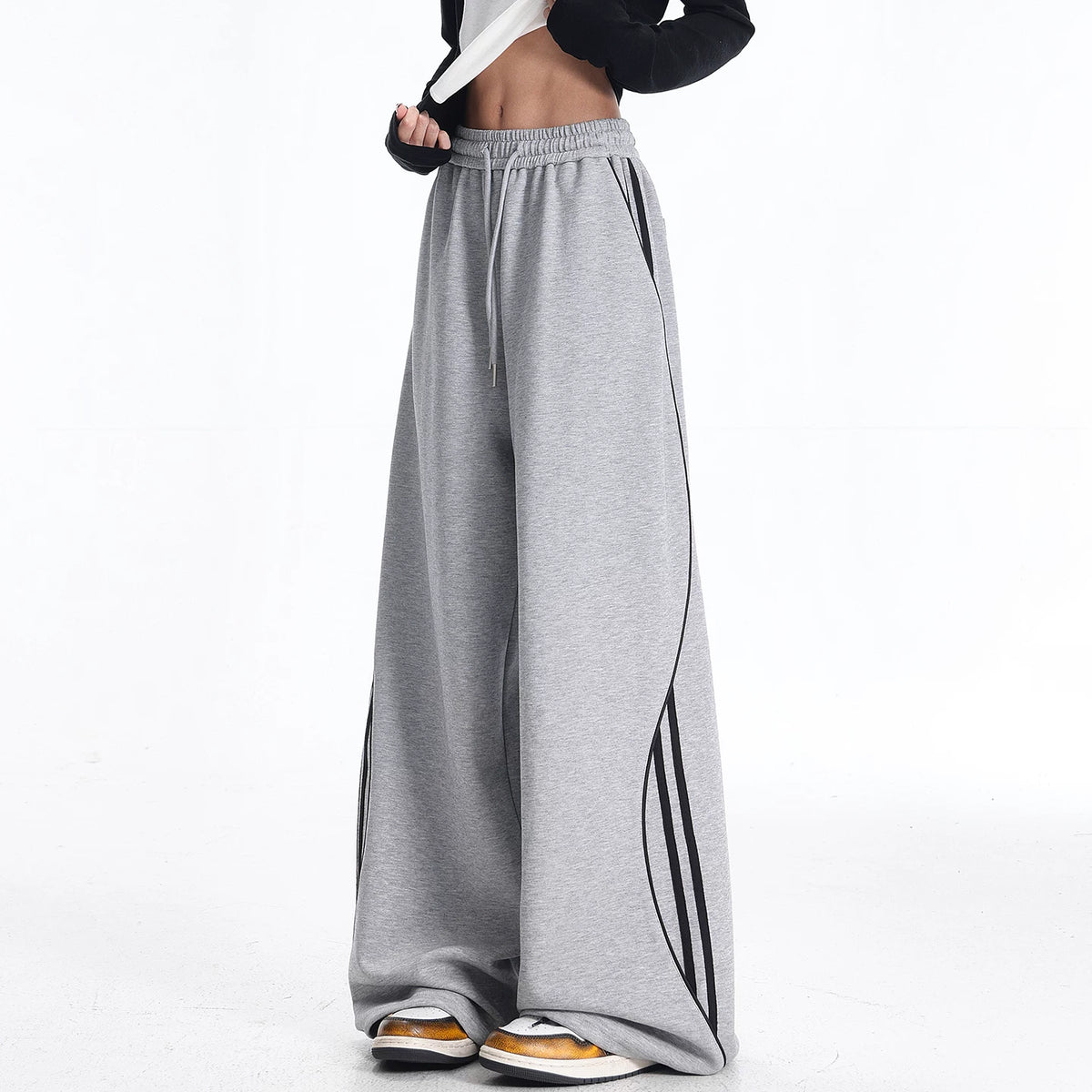 3本ラインルーズジャージパンツ