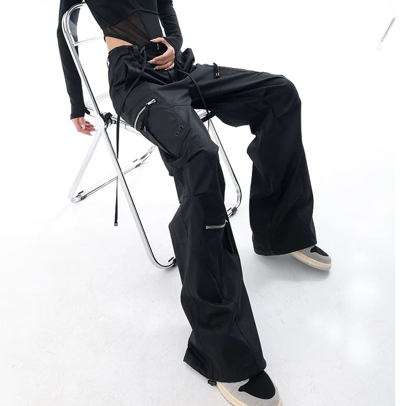 裾絞りワイドカーゴパンツ