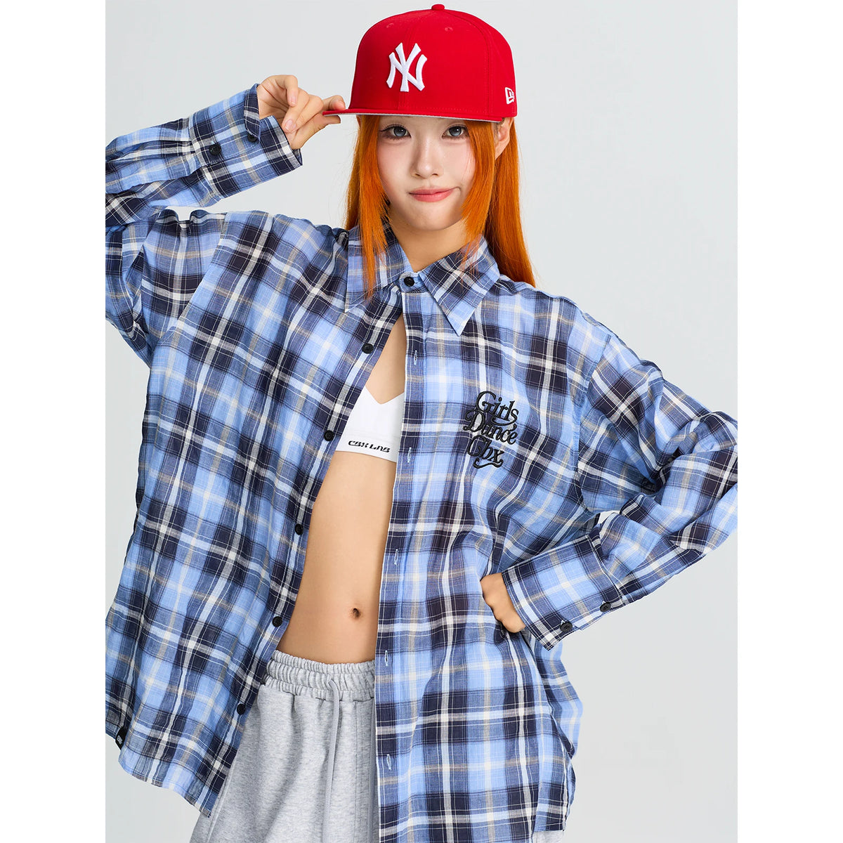 綿100%チェック柄シャツジャケット