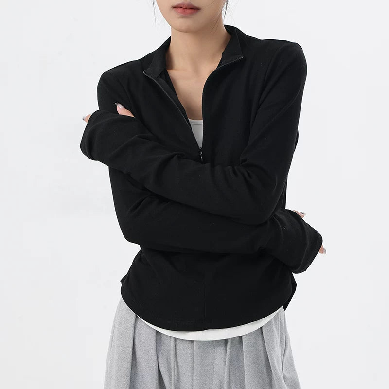レイヤード風ショート丈長袖Tシャツ