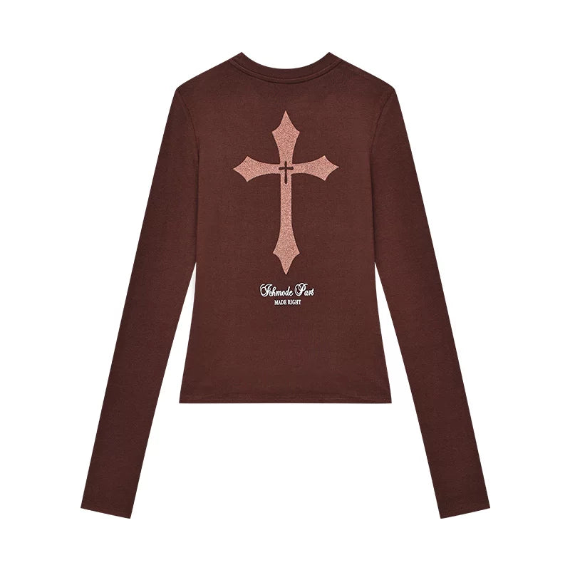 ロゴプリントクルーネック長袖Tシャツ