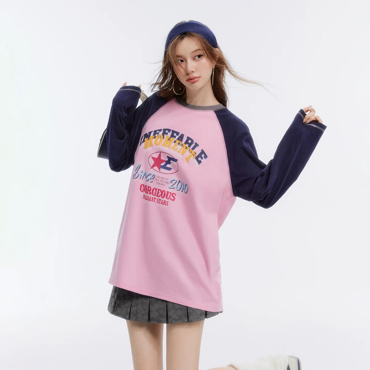 コットンラグラン長袖Tシャツ