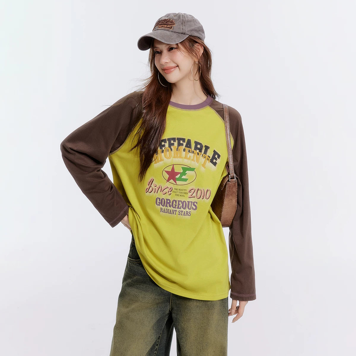 コットンラグラン長袖Tシャツ