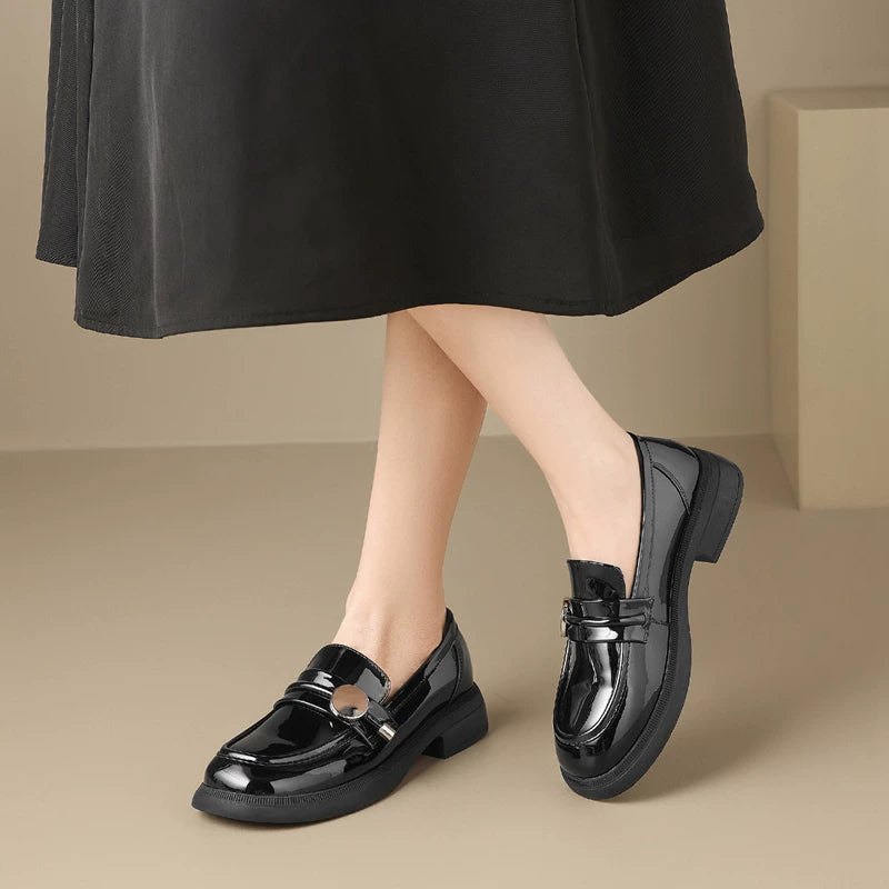 厚底ローファー（ブラック）
