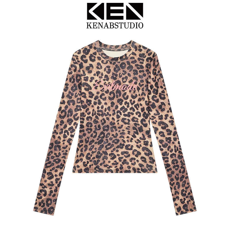 レオパード柄長袖Tシャツ