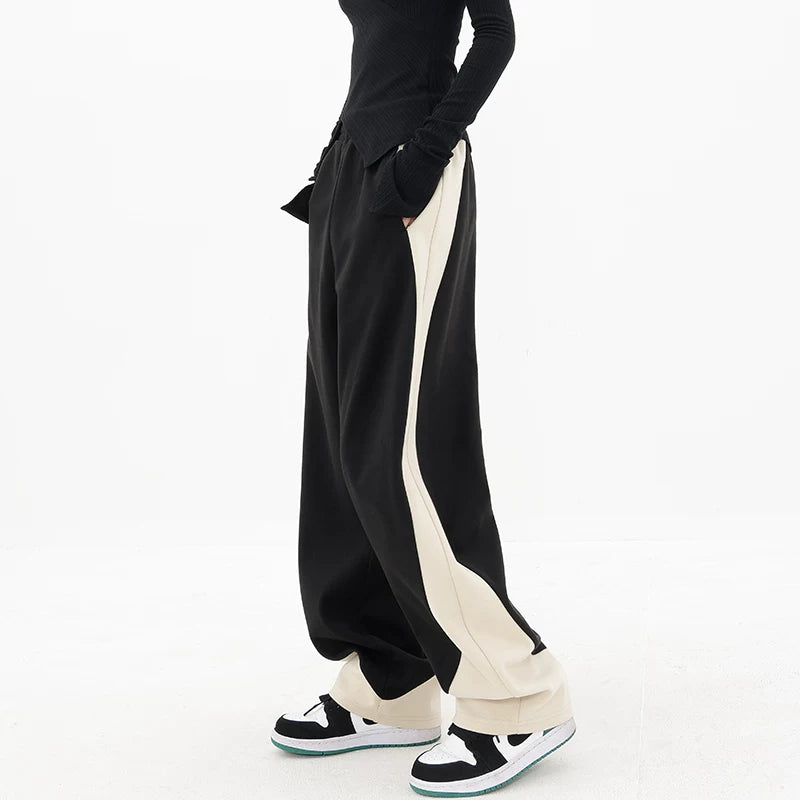 ハイウエストストレートワイドスウェットパンツ