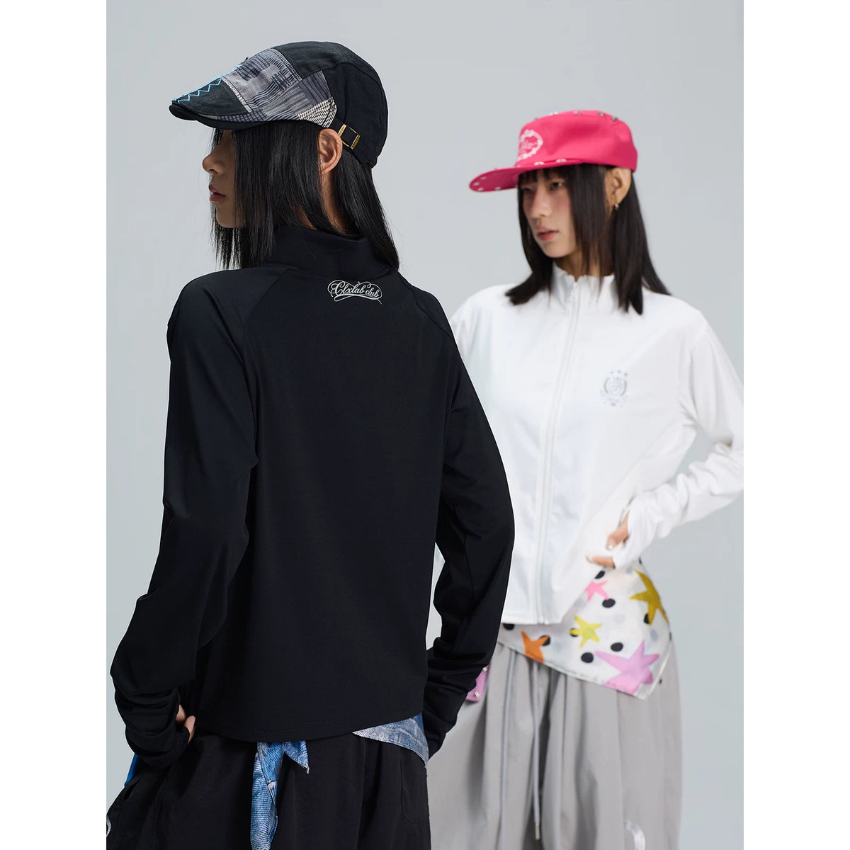 リフレクタープリント長袖ジャケット