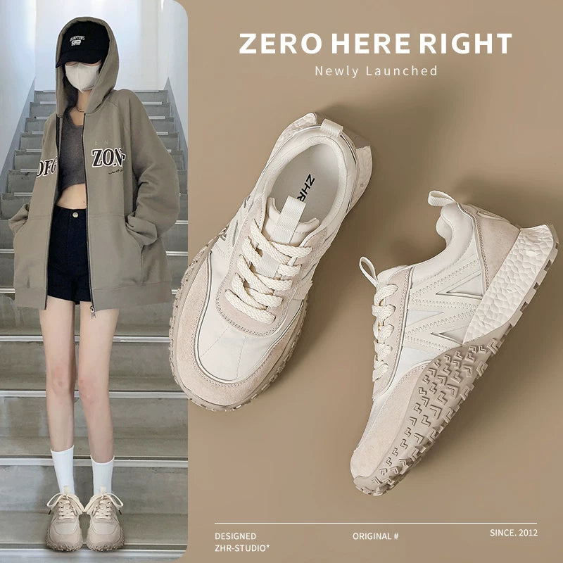 レザー厚底ジャーマントレーナー