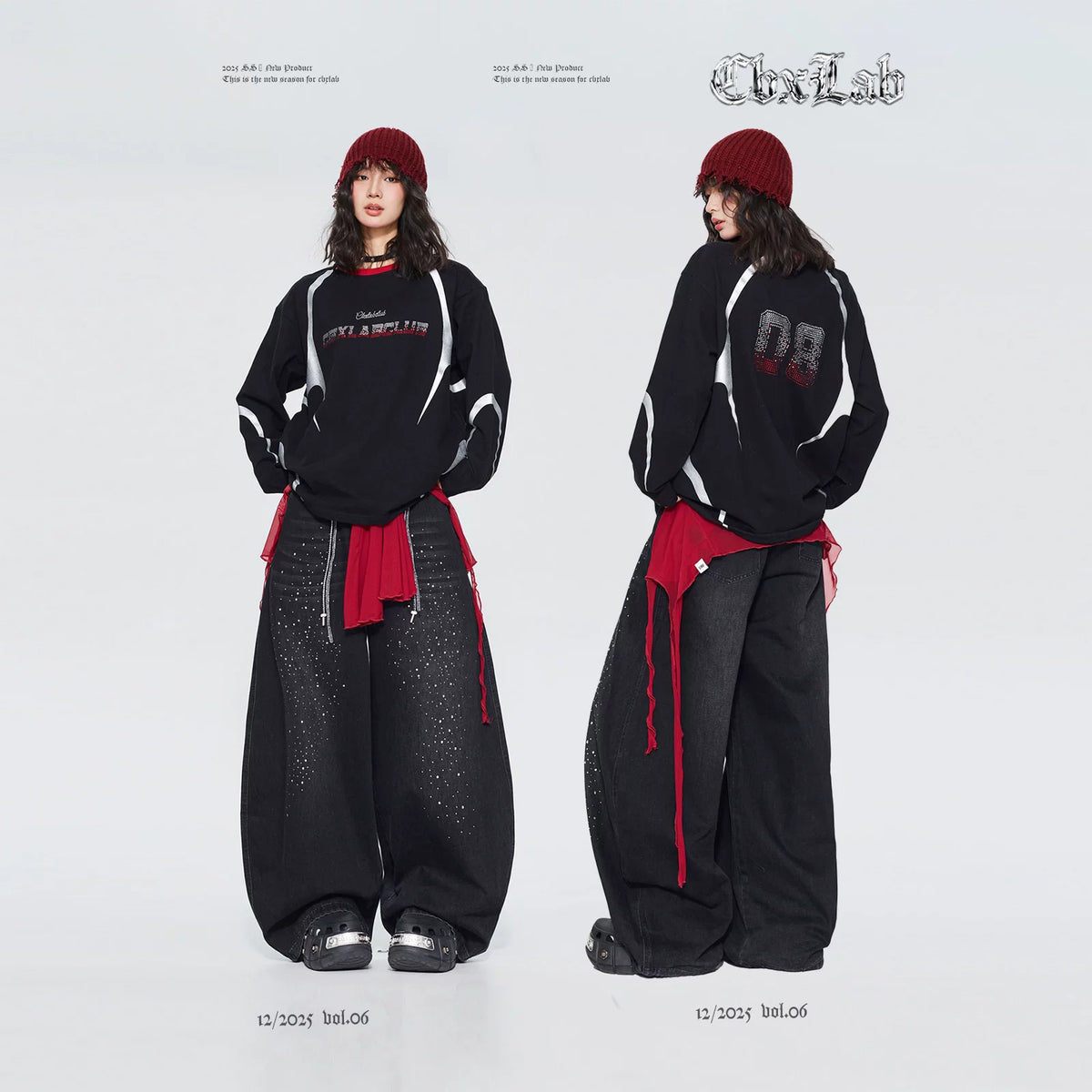ゴシック 長袖×ジャージパンツ セットアップ