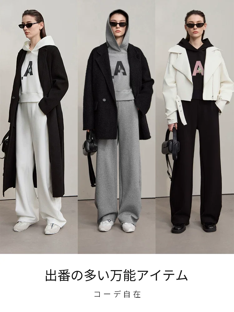 Amii レター フード スウェット＆パンツ セット