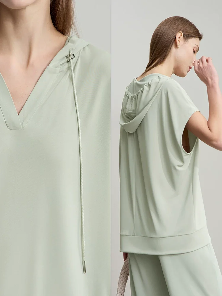 Amii 冷感ストレッチ Tシャツ＆パンツ セット