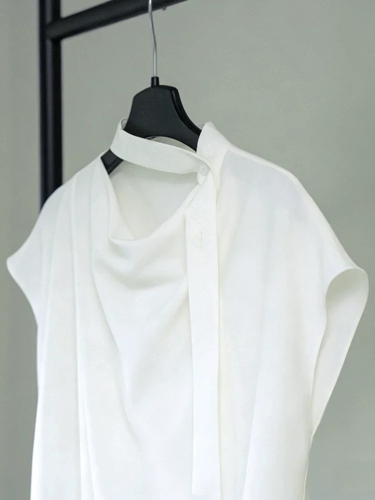 Amii リボンタイ 連袖 ドレープネック シフォンブラウス