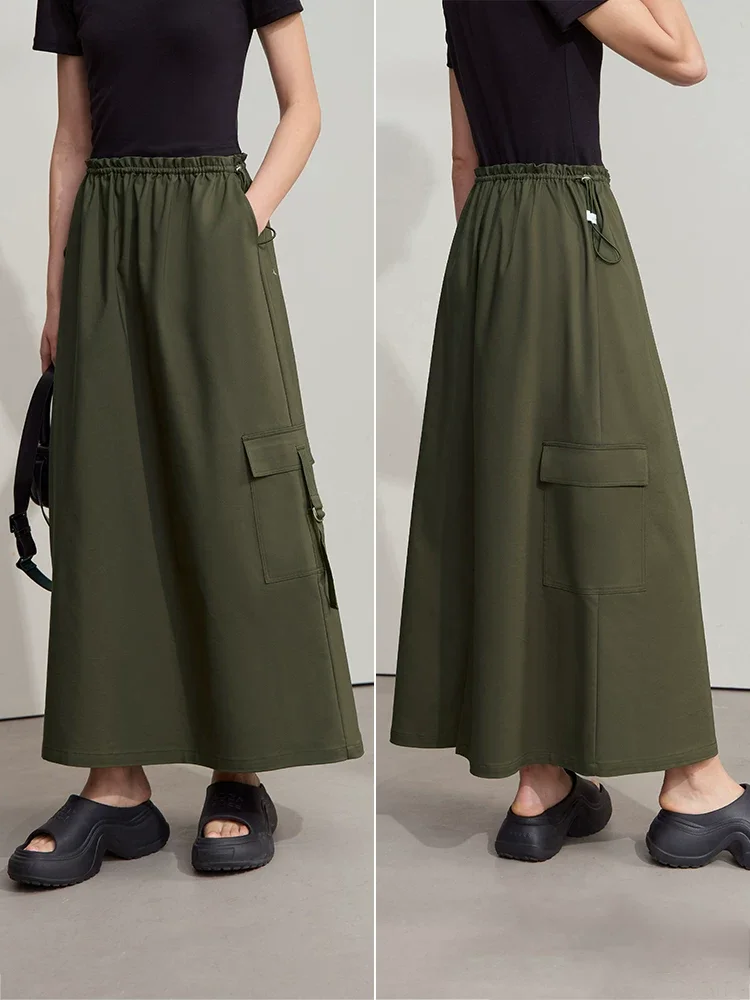 Amii ワークテイスト スリット Aライン スカート