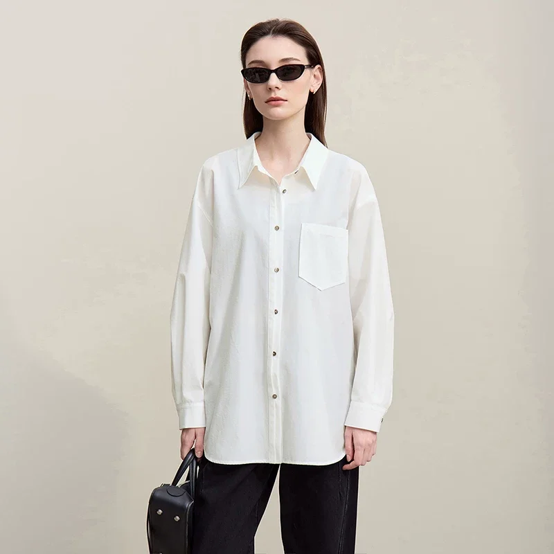 Amii ドロップショルダー バックスリット 2WAYシャツ