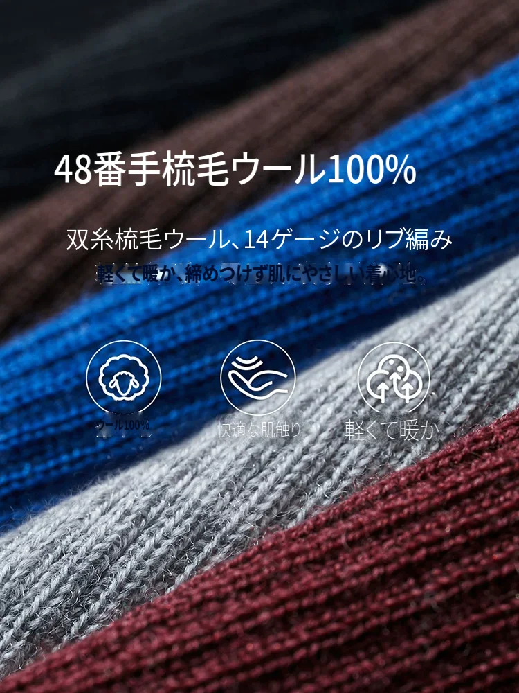 Amii メリノウール 揚子紗 スリムニット