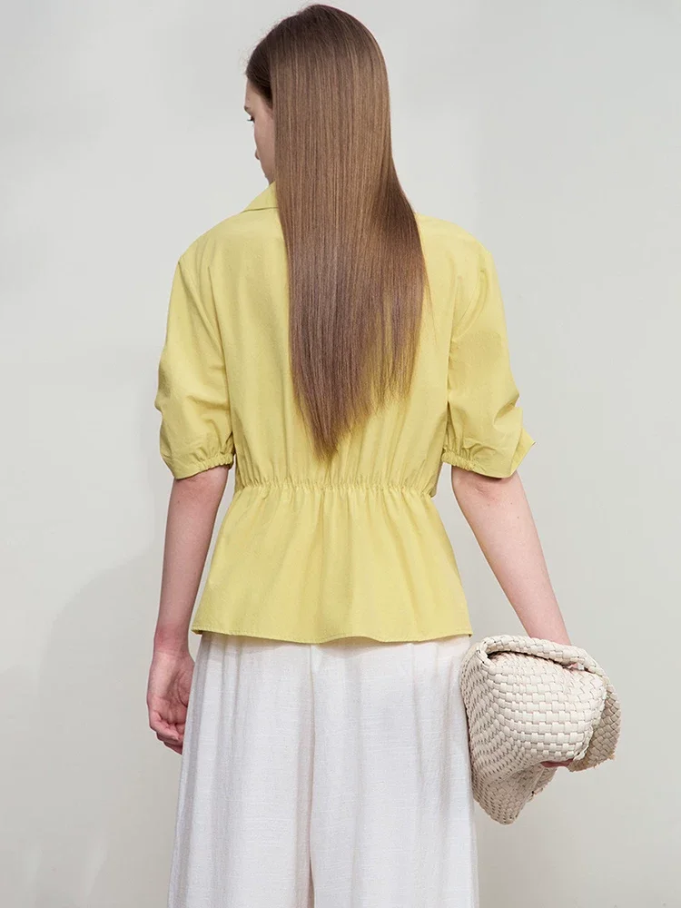 Amii アシンメトリー ウエストマーク シャツ