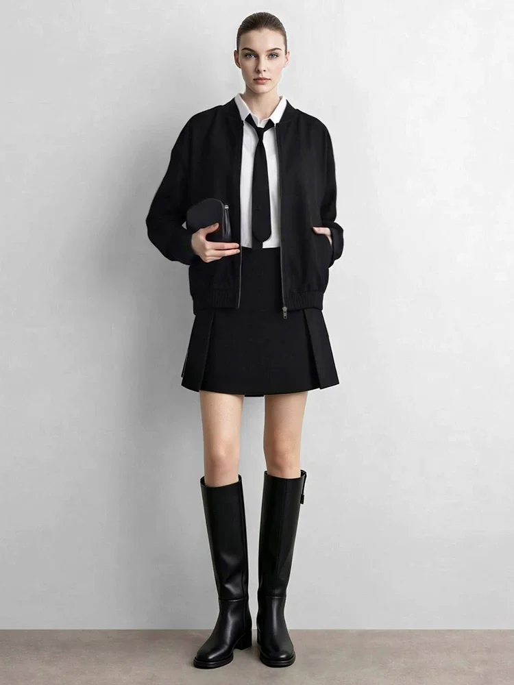 Amii ジップジャケット Aラインスカート セット