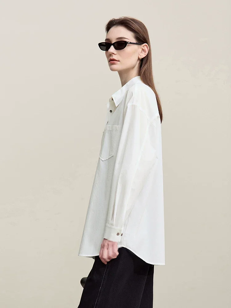 Amii ドロップショルダー バックスリット 2WAYシャツ