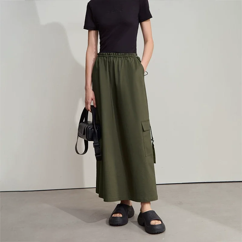 Amii ワークテイスト スリット Aライン スカート