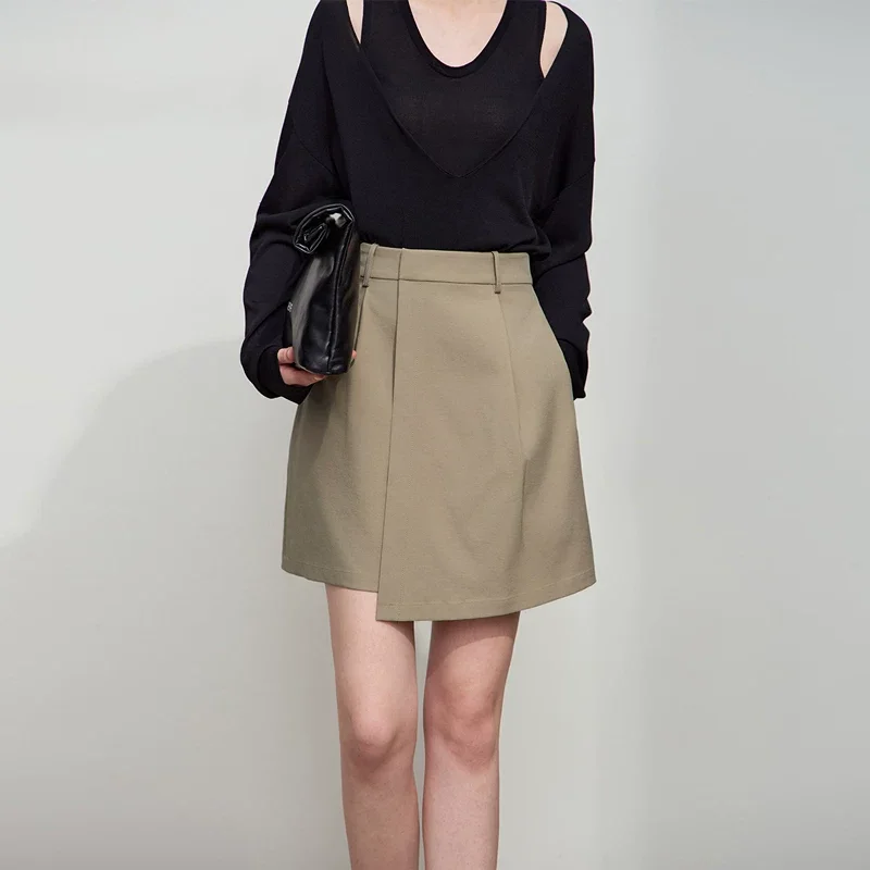 Amii Aライン アシンメトリー 布帛スカート