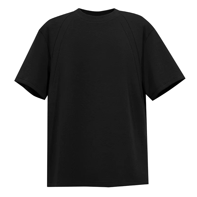 Amii リブ切替 エアレイヤー 半袖Tシャツ