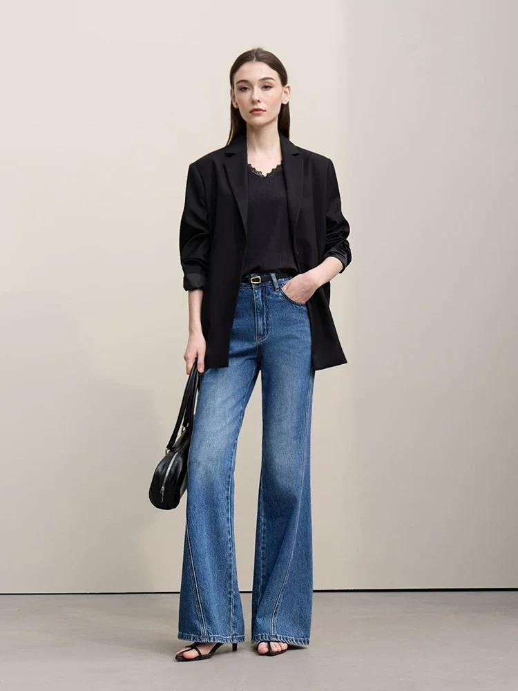 Amii レター刺繍 ミディ テーラードジャケット