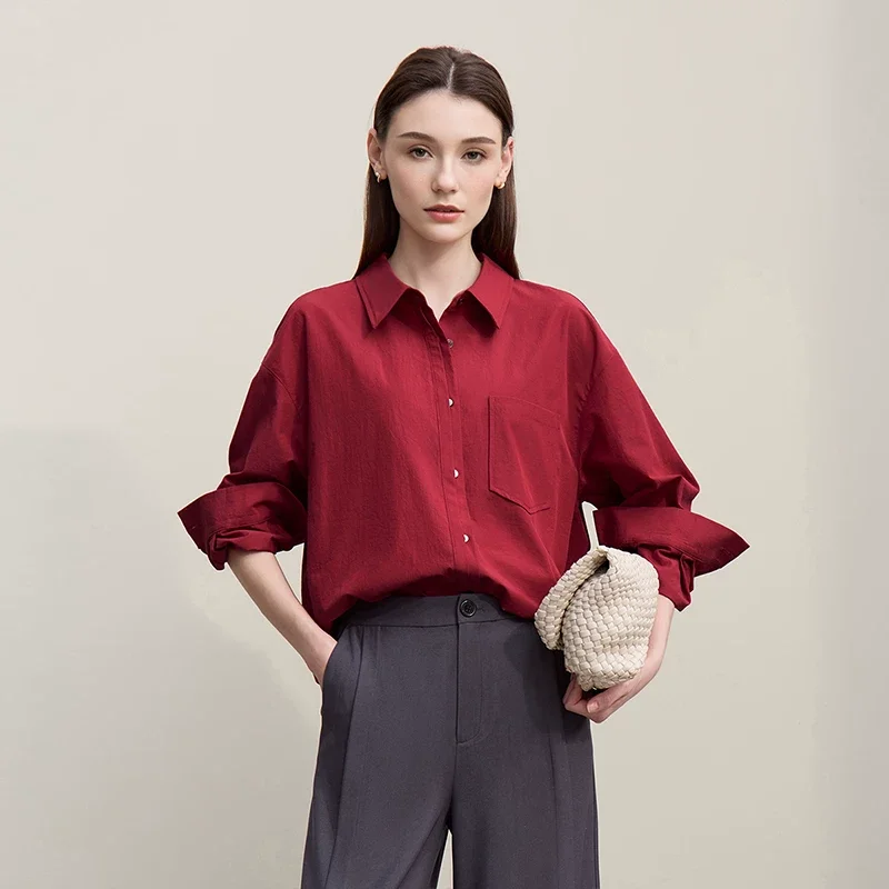 Amii ドロップショルダー バックスリット 2WAYシャツ