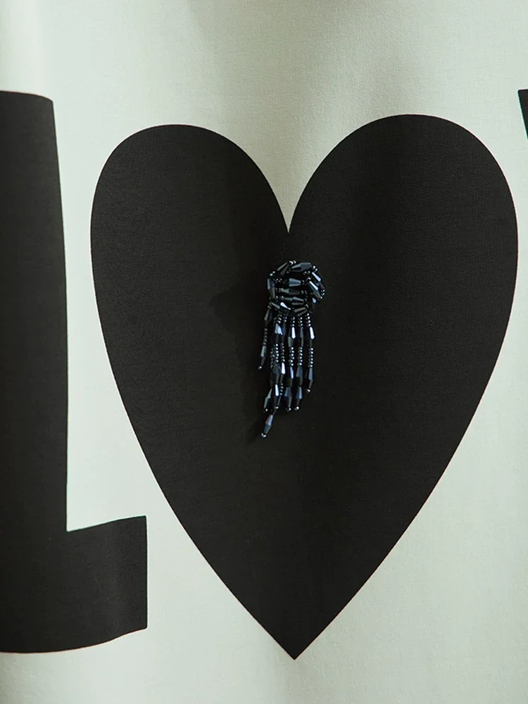 Amii エアリー プリント 半袖 ミディアムワンピース