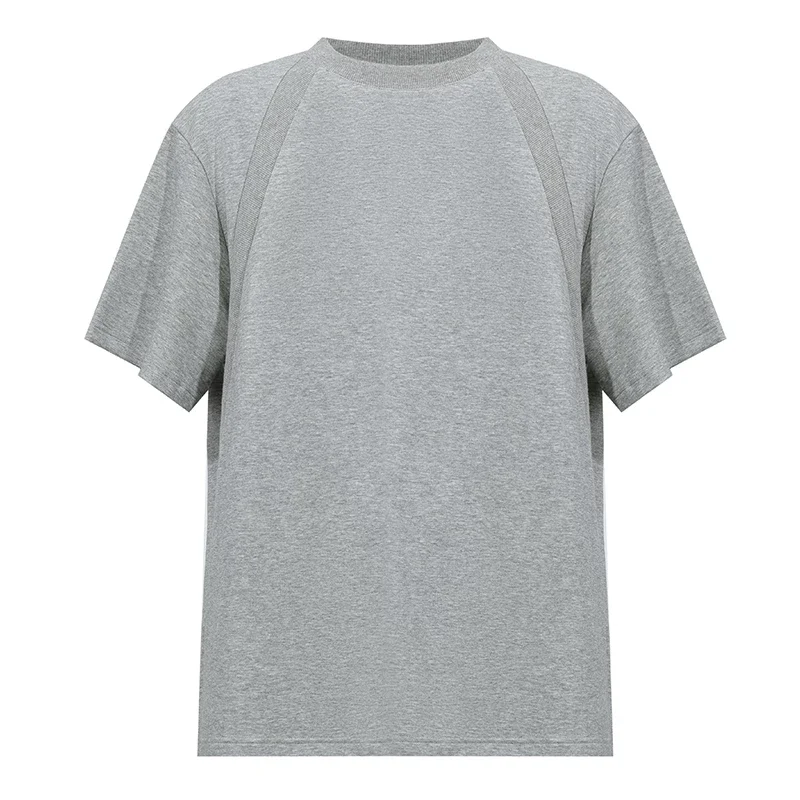 Amii リブ切替 エアレイヤー 半袖Tシャツ