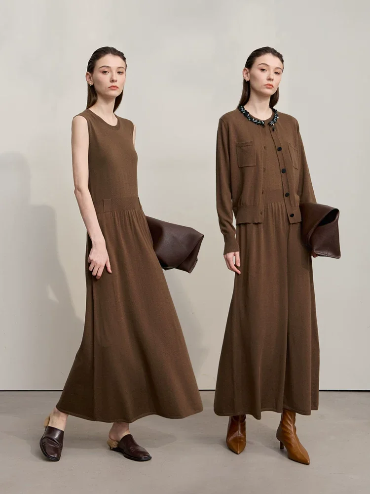 Amii カーディガン&ロングワンピース セットアップ