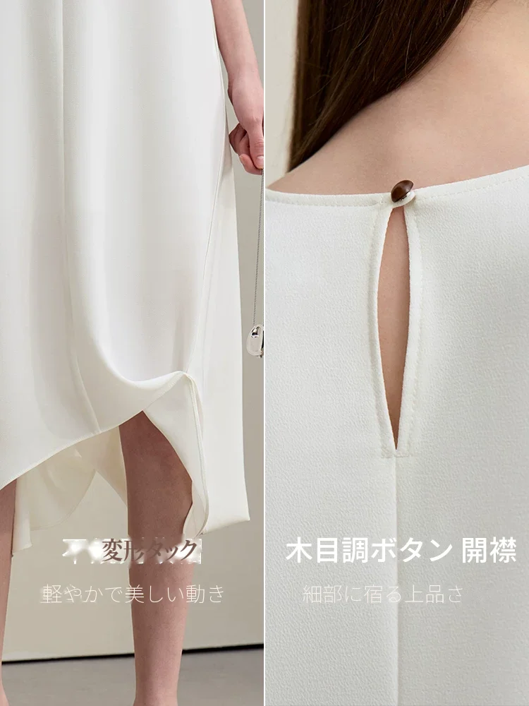 Amii ノースリーブ イレギュラータック ワンピース