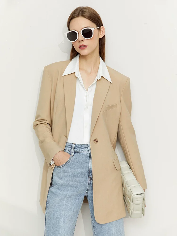 Amii ストレッチ 長袖ベーシックシャツ