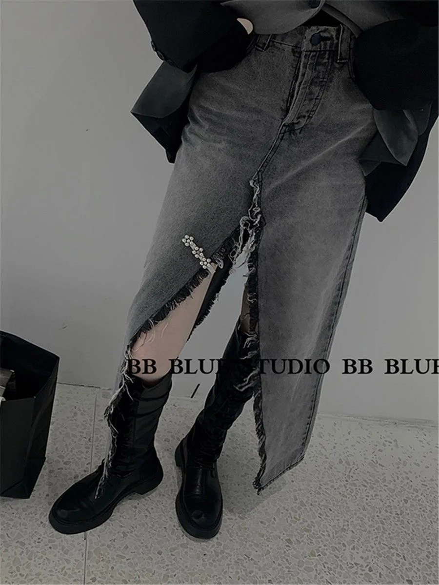 BB BLUE ストレッチ合皮 ロングブーツ｜商品写真