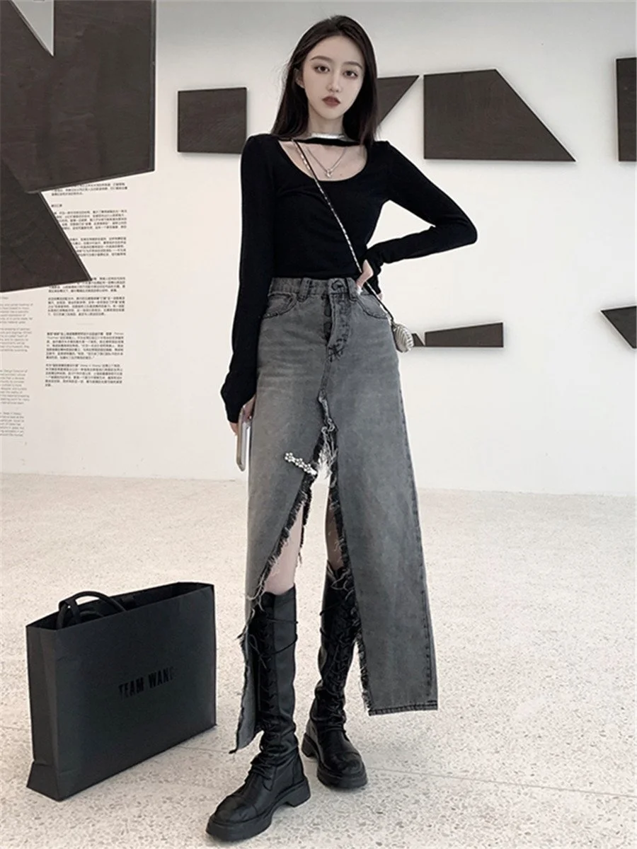 BB BLUE ストレッチ合皮 ロングブーツ｜商品写真