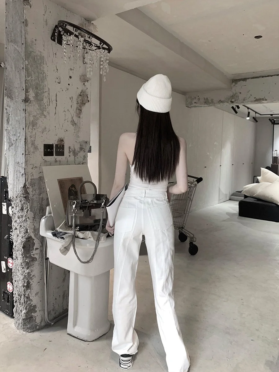 BB BLUE デザインカット セミフレア デニムパンツ｜商品写真