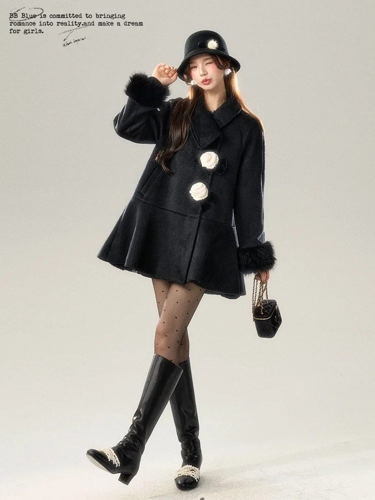 BB BLUE カメリア ウール混 中綿入り コート｜商品写真