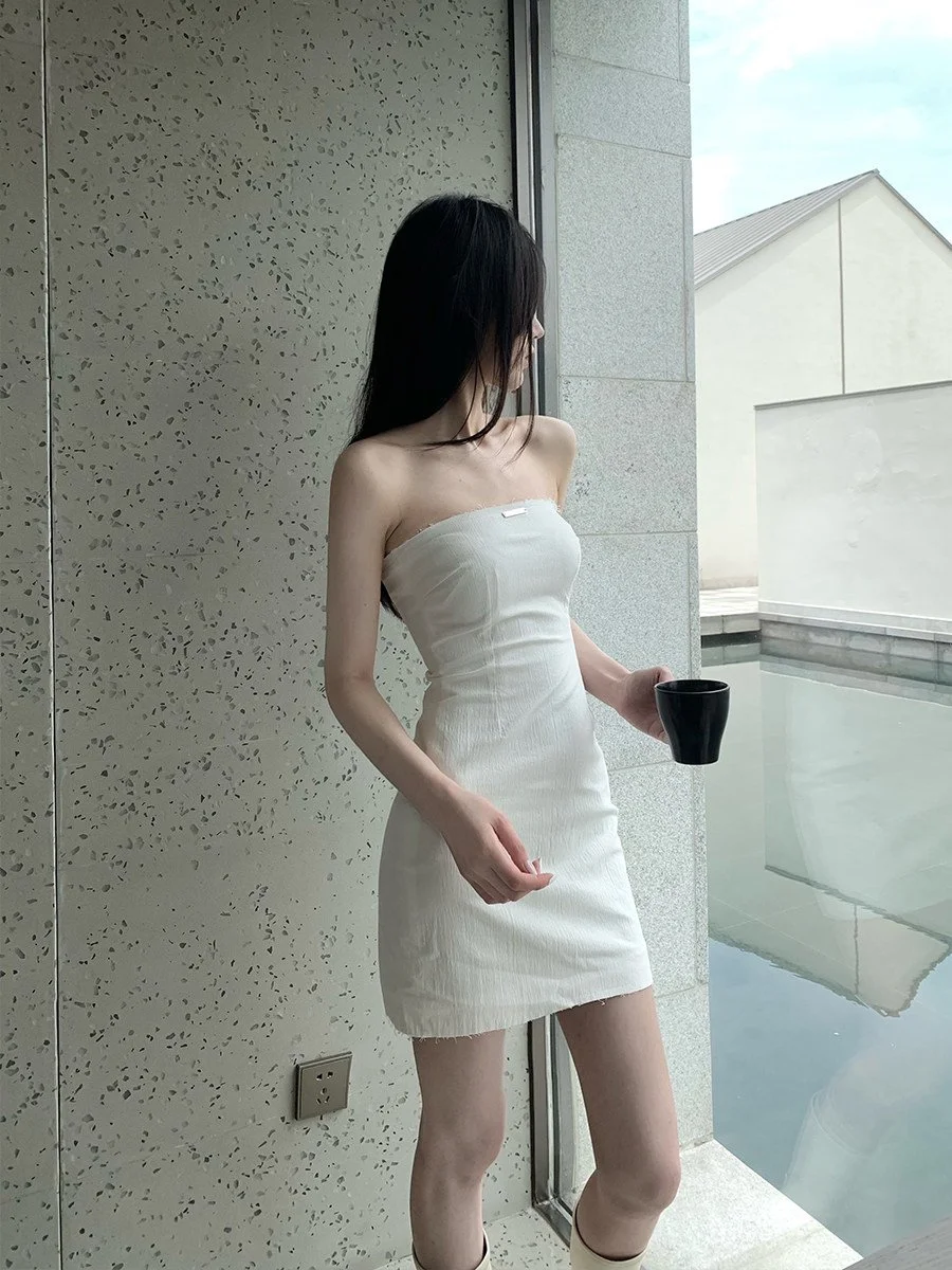 BB BLUE ジャカード ベアトップ タイト ワンピース｜商品写真