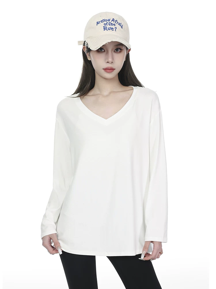 Vネック 長袖Tシャツ 商品写真