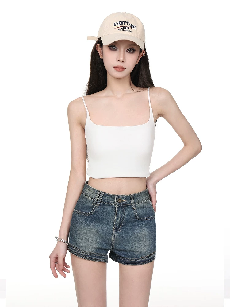 ハイウエスト デニムショートパンツ 商品写真