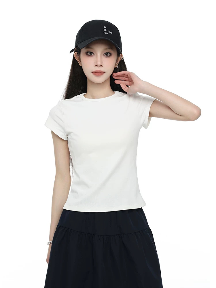 クルーネック ショート丈Tシャツ 商品写真