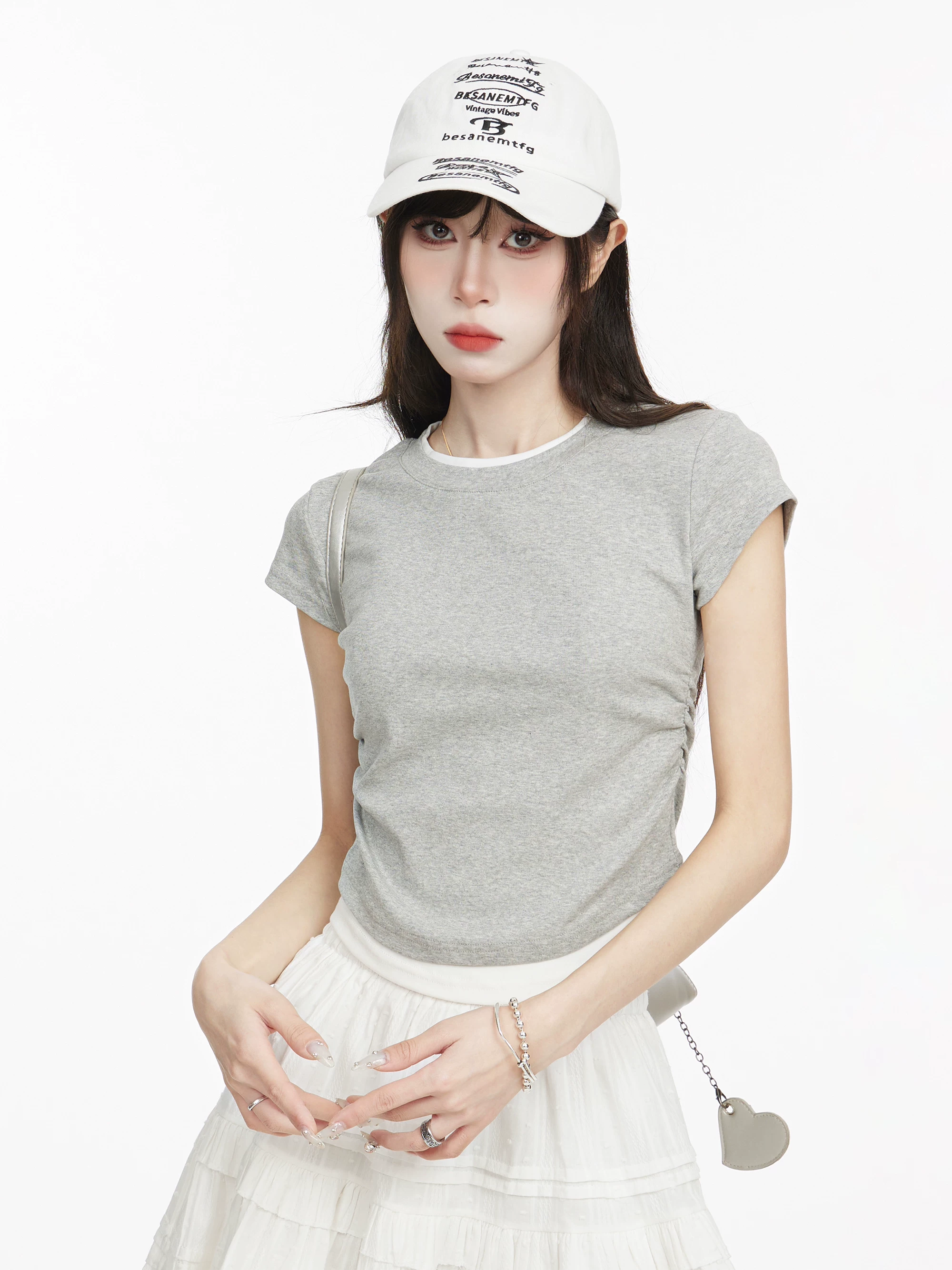 配色 クルーネック半袖Tシャツ 商品写真