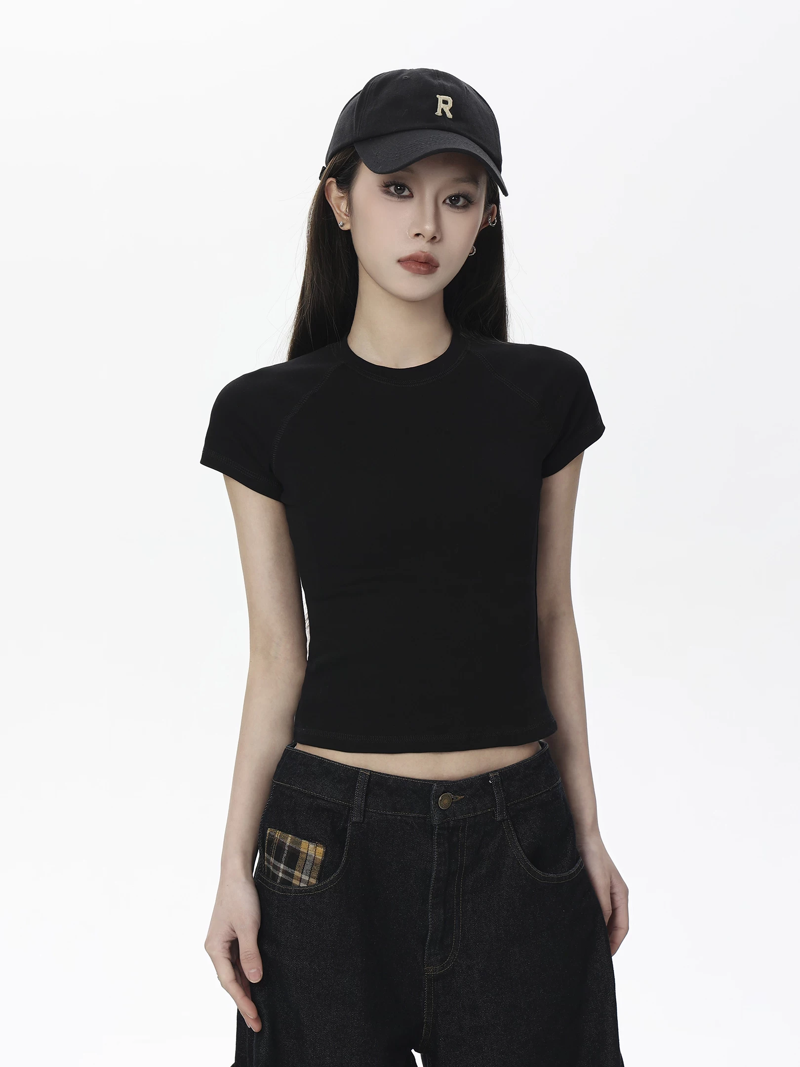 ラグラン ショート丈Tシャツ 商品写真