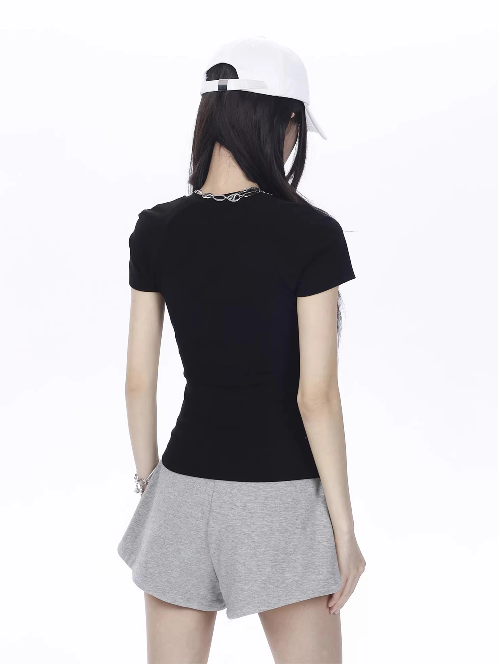 Vネック 半袖Tシャツ 商品写真