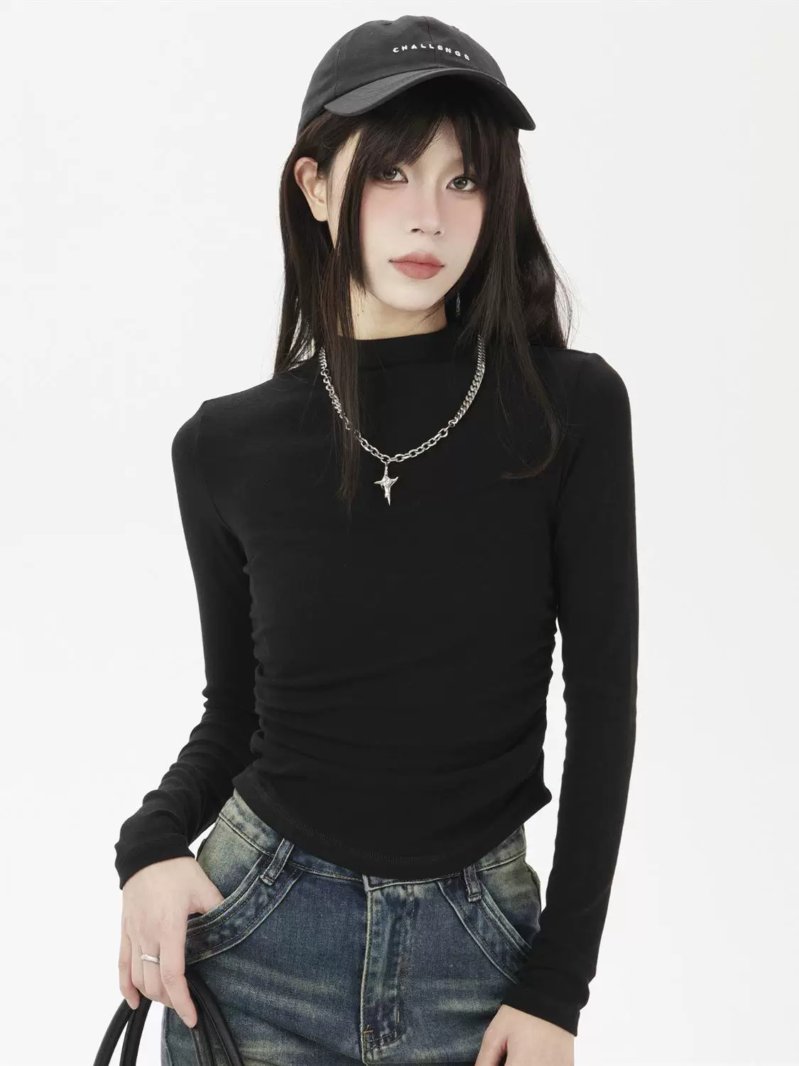 タートルネック 長袖Tシャツ 商品写真