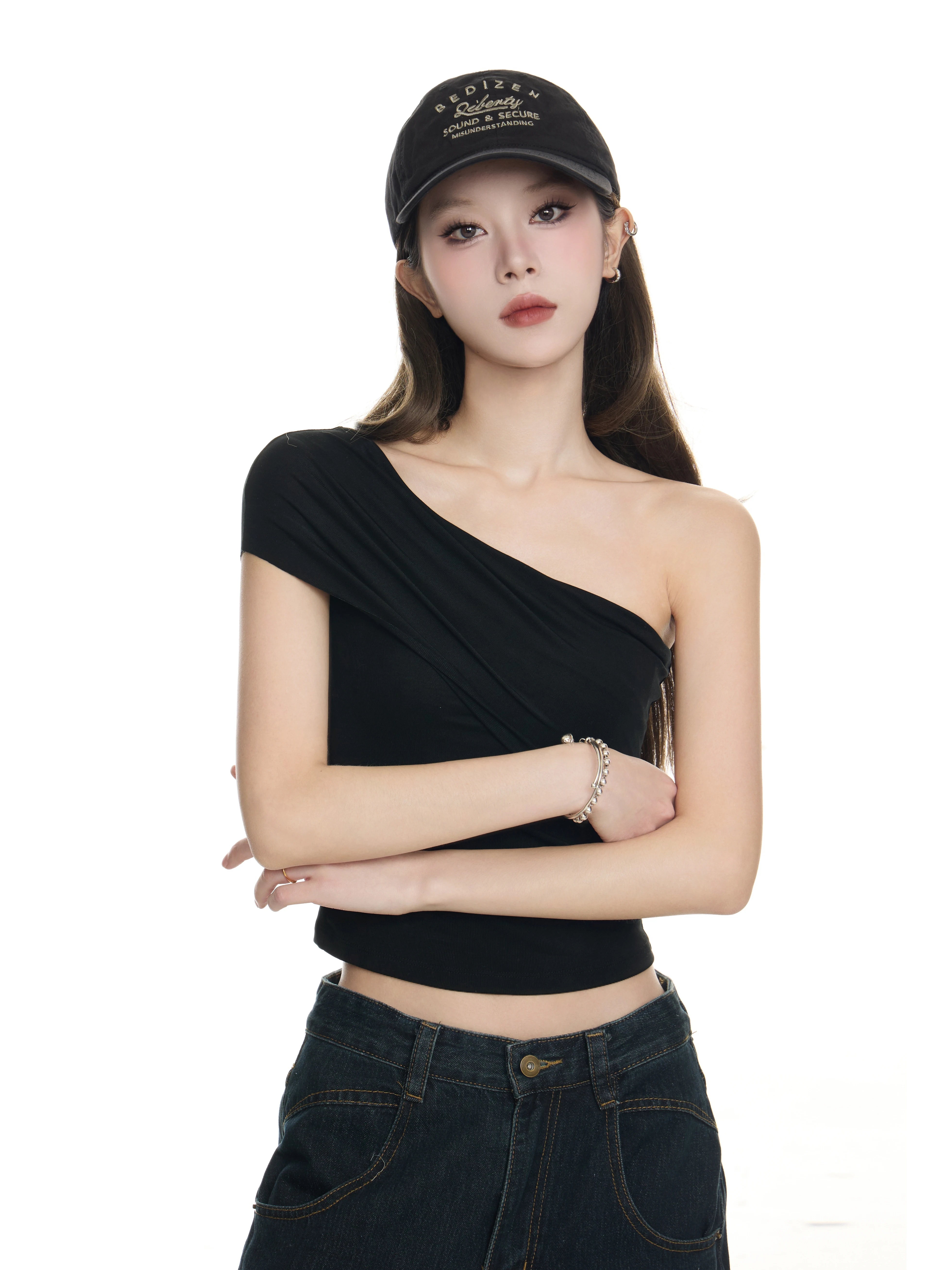 オフショルダー 半袖Tシャツ 商品写真